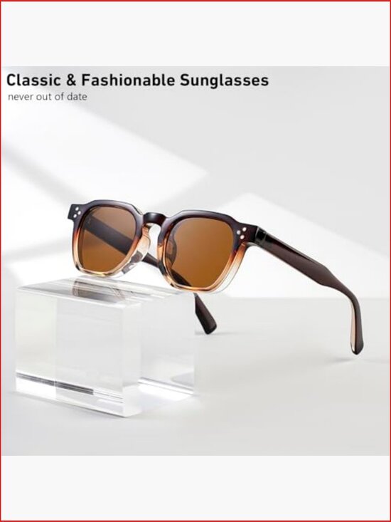 Square Retro Sunglasses UV400 Protection Unisex Fashion Shades main image 5